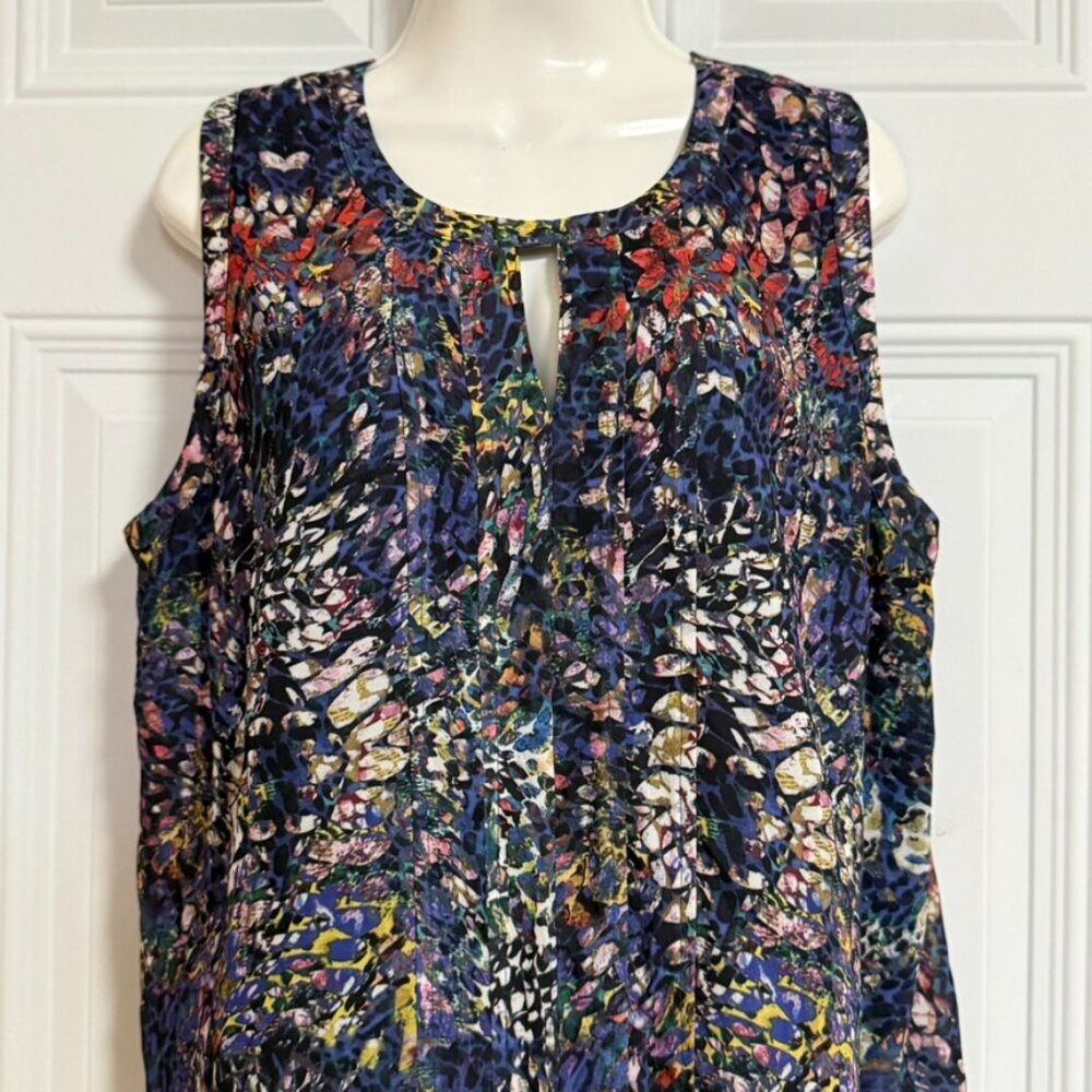 Cabi Large Women's Blouse Keyhole Accents Lined Chic Casual - Picture 9 of 10